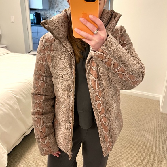 Unreal Fur Python-Print Puffer Jacket - Picture 4 of 4